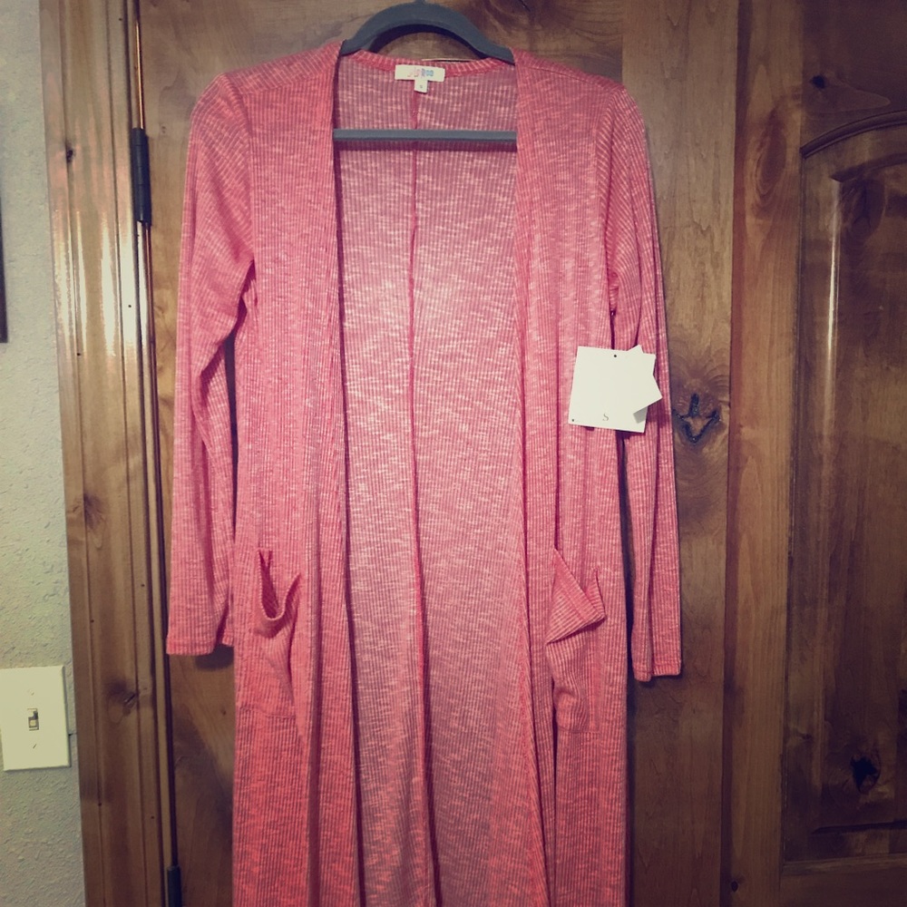 LulaRoe red duster cardigan size small